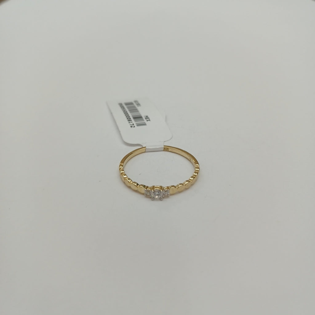 ANILLO ANILLITO C CIRCONIAS 14K 8 TALLA 1 GR (NUEVO)