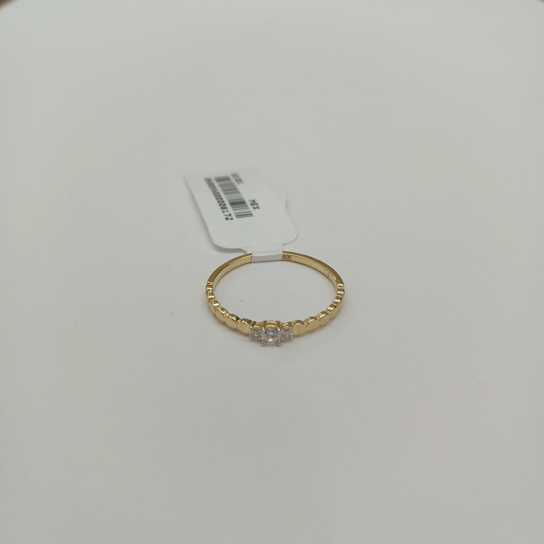 ANILLO ANILLITO C CIRCONIAS 14K 8 TALLA 1 GR (NUEVO)