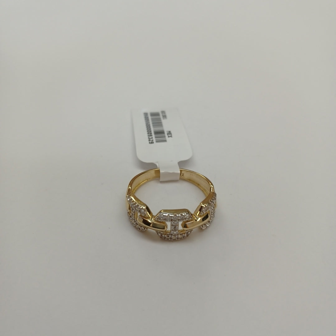 ANILLO ANILLITO C CIRCONIAS 14K 8 TALLA 2.7 GR (NUEVO)