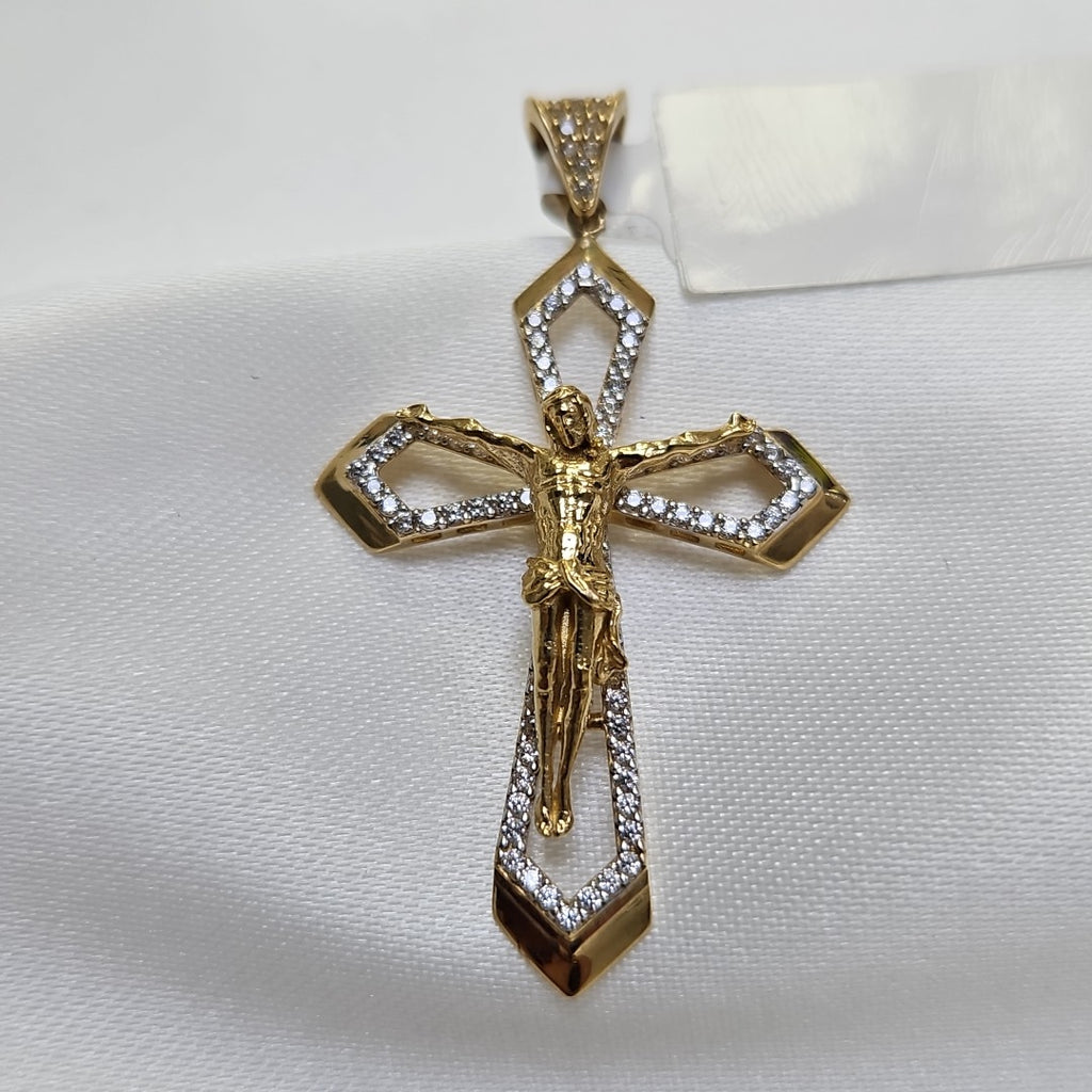 CRUCIFIJO ORO 14 K 4.4 GRMS (SEMINUEVO)