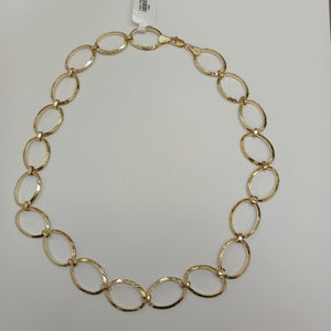 CADENA GARGANTILLA AROS OVALADOS 14K 55 CM 11 GR (NUEVO)