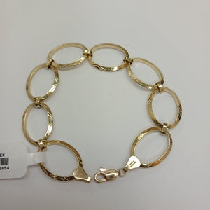 PULSERA CON AROS OVALADOS 14K 18 CM 5.2 GR (NUEVO)