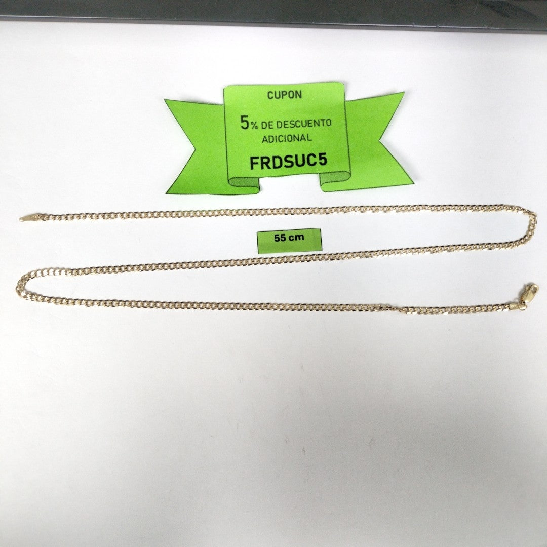 CADENA BARBADA 14K 55 CM 5.6 GR (NUEVO)