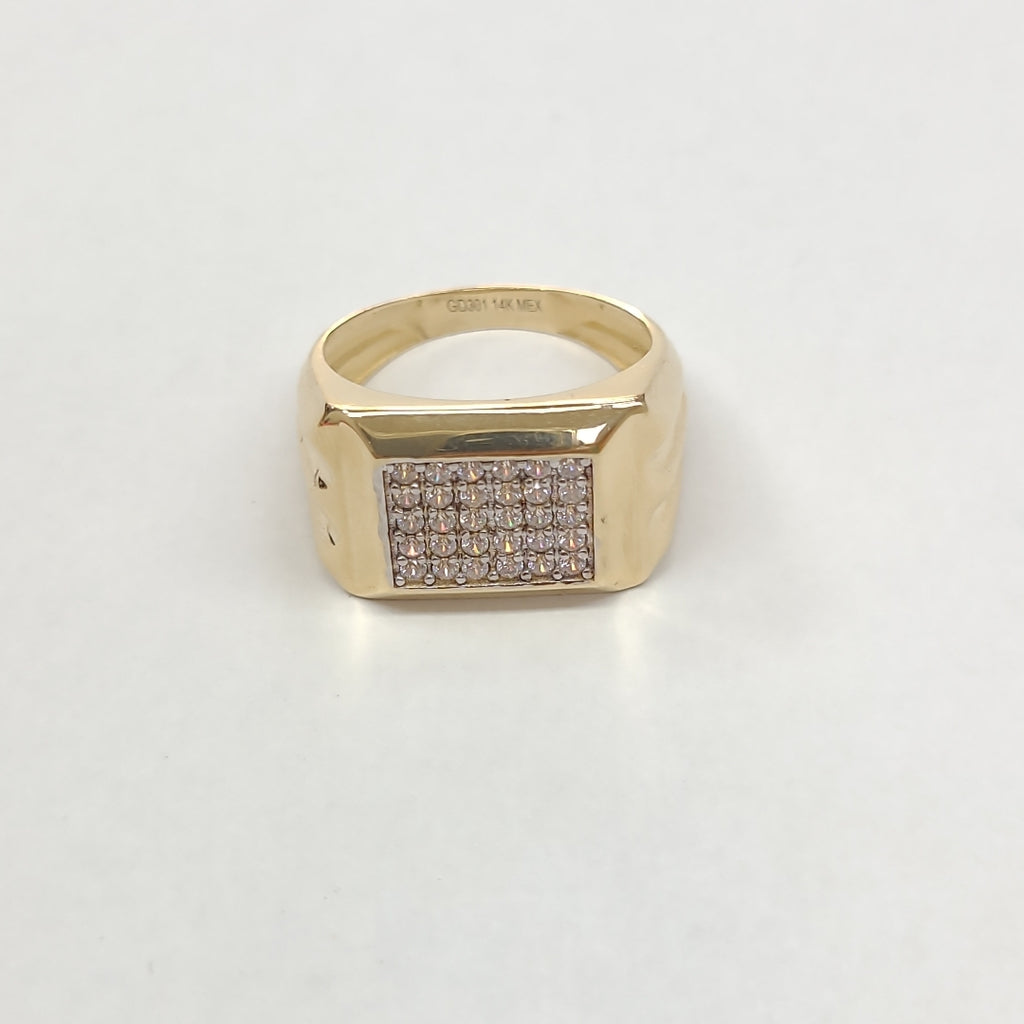 ANILLO C CIRCONIAS 14K 9.5 TALLA 5.9 GR (NUEVO)