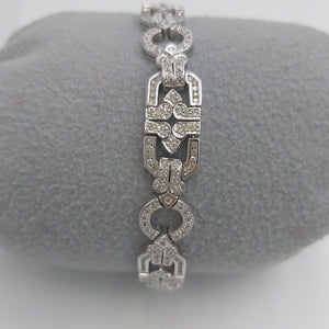 PULSERA ORO BLANCO 14 K 29,20 GRMS (SEMINUEVO)
