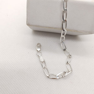 PULSERA TEJIDO ESLABONES PLATA .925 21 CM 4 GR (NUEVO)