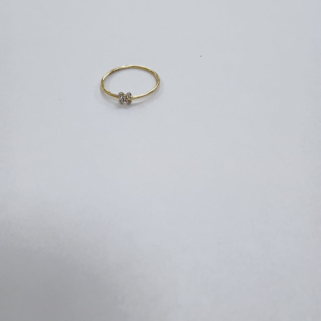 ANILLO ANILLITO C CIRCONIAS 14K 7 TALLA 0.7 GR (NUEVO)