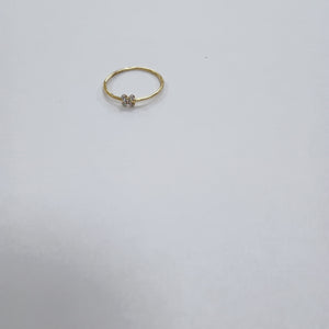 ANILLO ANILLITO C CIRCONIAS 14K 7 TALLA 0.7 GR (NUEVO)