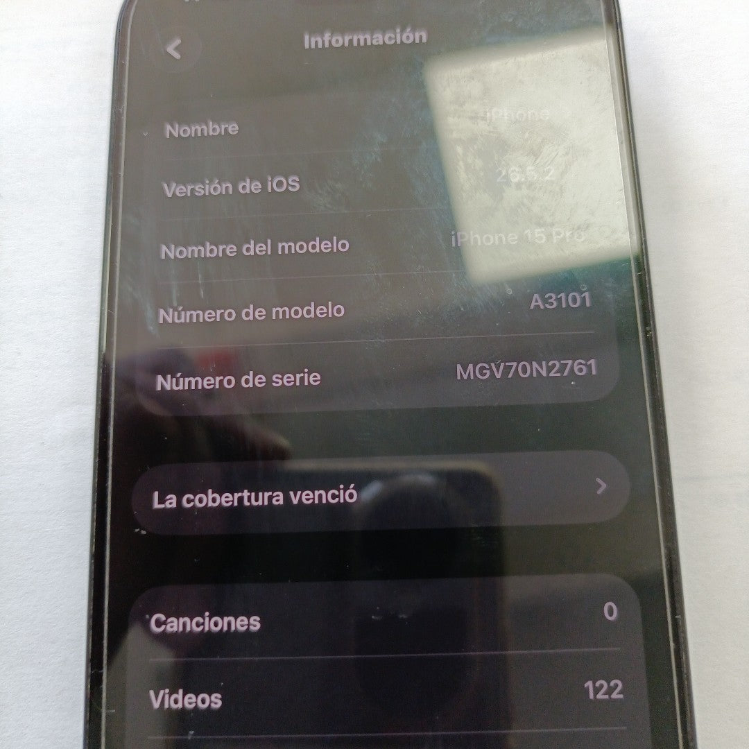 CELULAR APPLE IPHONE 15 PRO A3101 128 GB 8 GB RAM (SEMINUEVO)