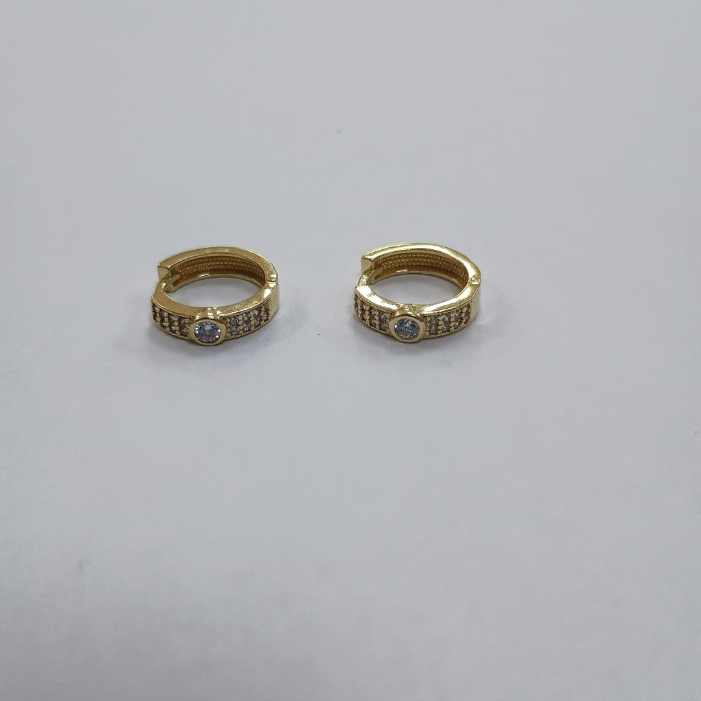 ARETES ARRACADAS C CIRCONIAS 10K 2.6 GR (NUEVO)