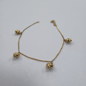 PULSERA ESPECIAL DIJES 10K 18 CM 1.7 GR (NUEVO)