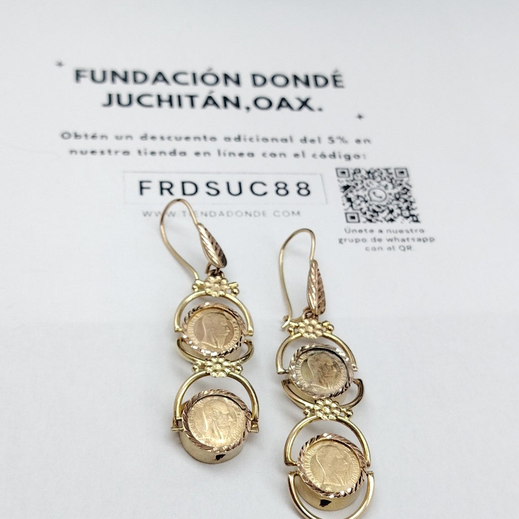 K1 9.7 GRMS 10 K IDENTIFICACIÓN ARETES PAR TEJIDO HECHURA ESPECIAL MA (SEMINUEVO)