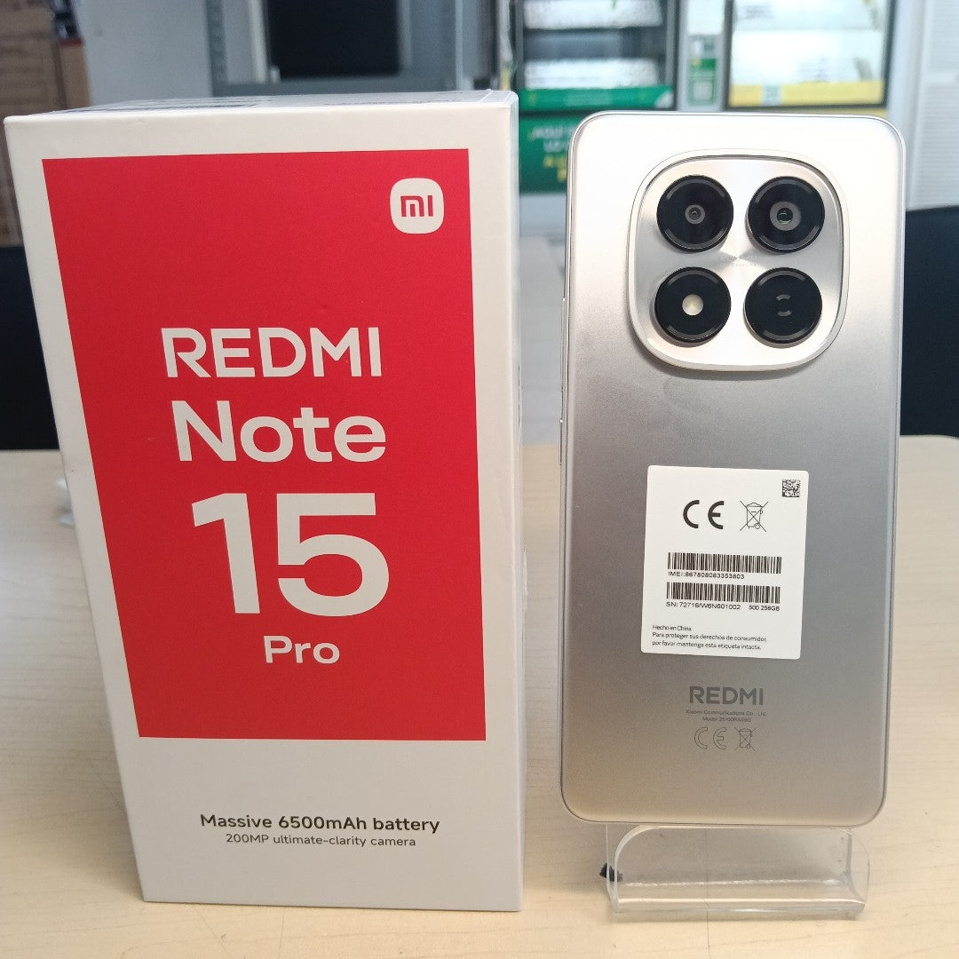 CELULAR XIAOMI REDMI NOTE 15 PRO 25100RA69G (2025) 256 GB 8 GB RAM (SEMINUEVO)