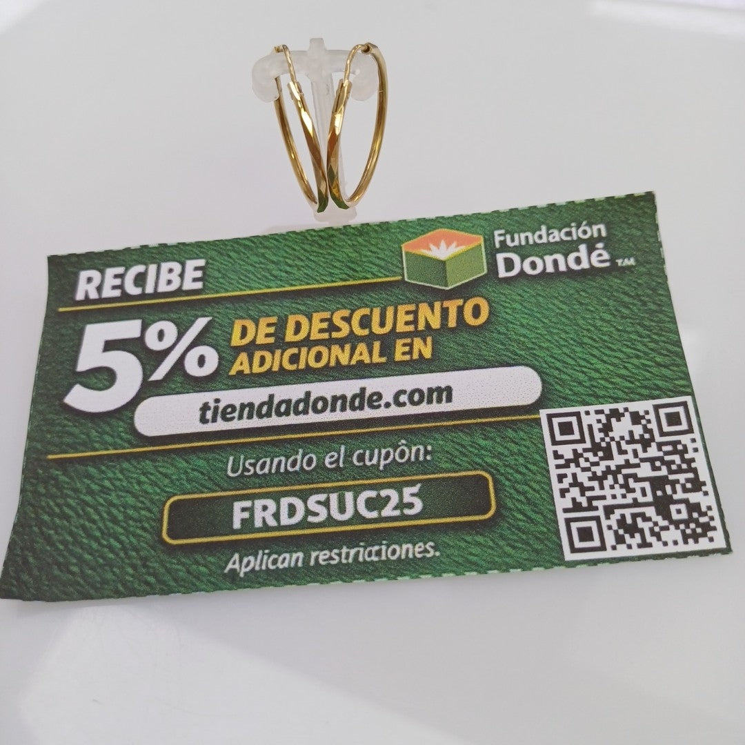 ARRACADAS PAR ORO 14 K 1.7 GRMS (SEMINUEVO)
