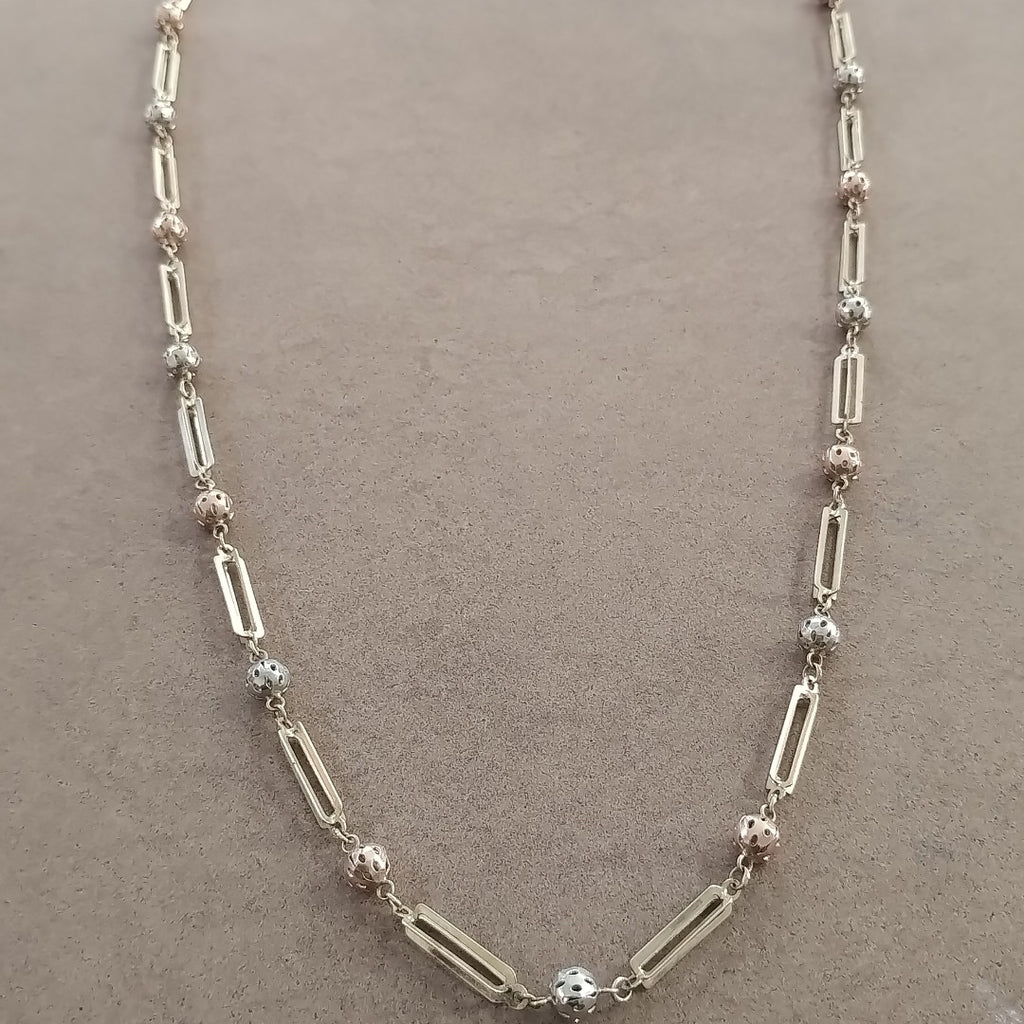 COLLAR ORO, ORO COMBINADO 14 K 19.9 GRMS (SEMINUEVO)