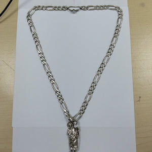 CADENA, DIJE PLATA 85.6 GRMS (SEMINUEVO)