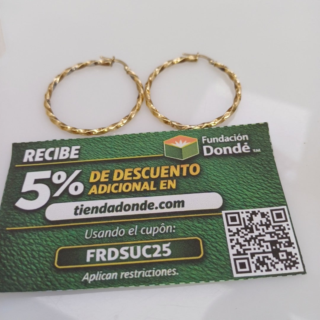 ARRACADAS PAR ORO 14 K 2,10 GRMS (SEMINUEVO)