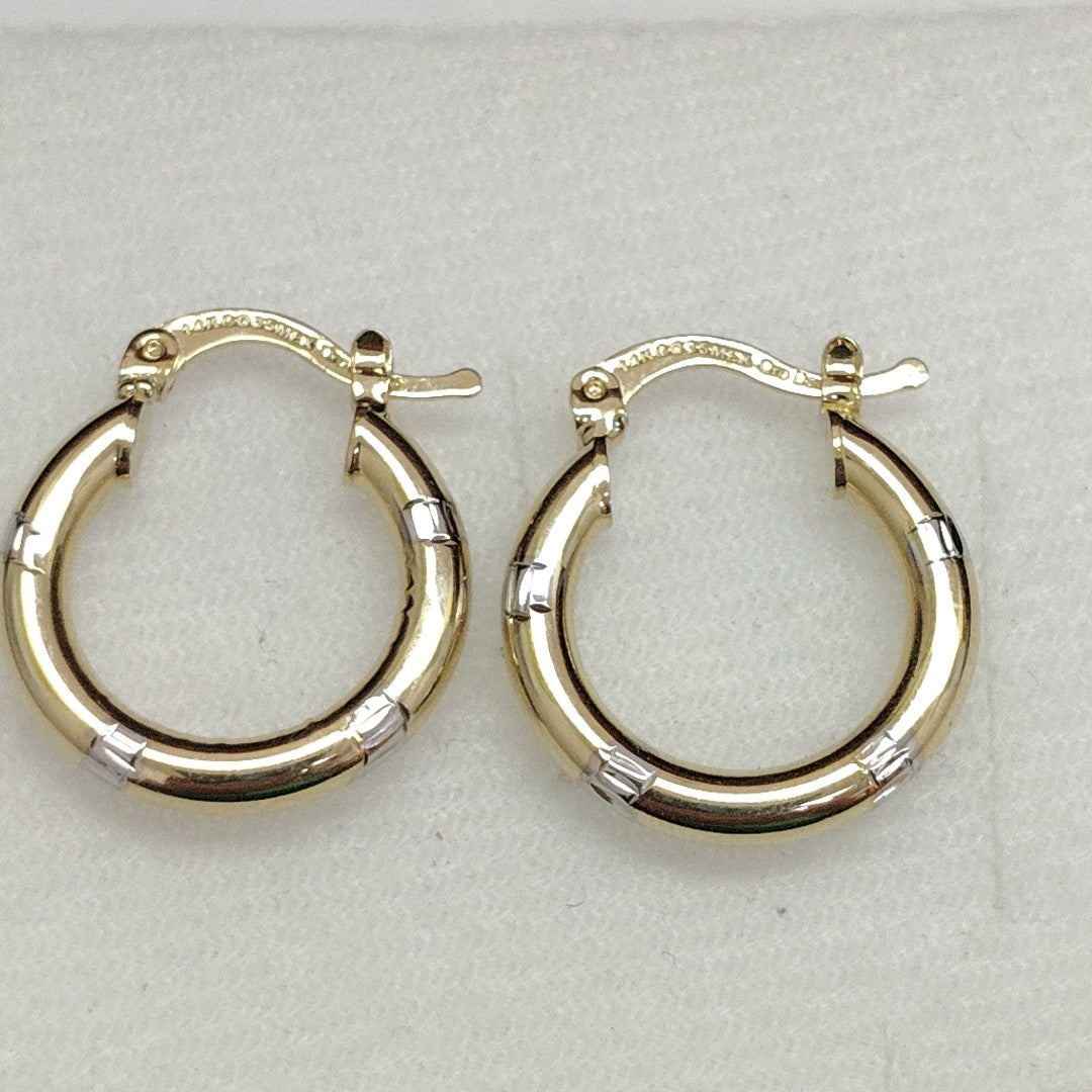 ARETES ARRACADAS COMBINADAS 14K 1.6 GR (NUEVO)