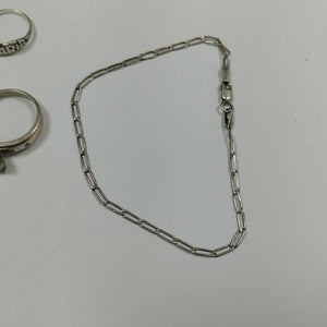 ANILLITO, ARRACADAS PAR, CADENA PLATA 46.4 GRMS (SEMINUEVO)