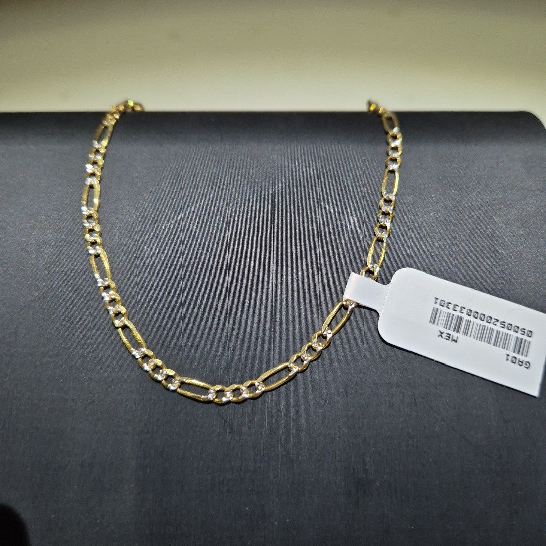 PULSERAS 3X1 DIAMANTADA ORO 14K 18 CM 3 GR (NUEVO)