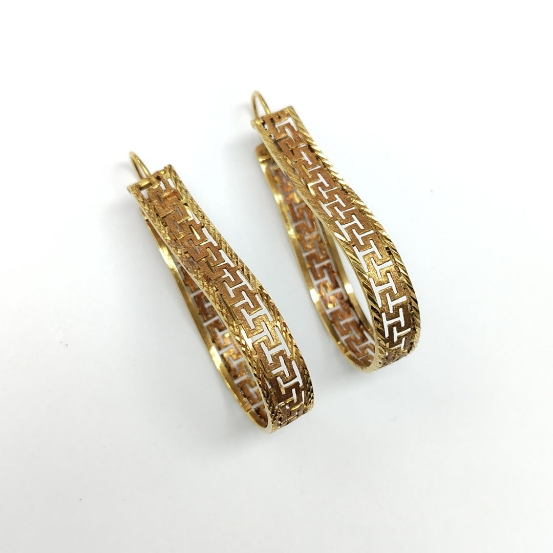 ARRACADAS PAR ORO 18 K 15.1 GRMS (SEMINUEVO)