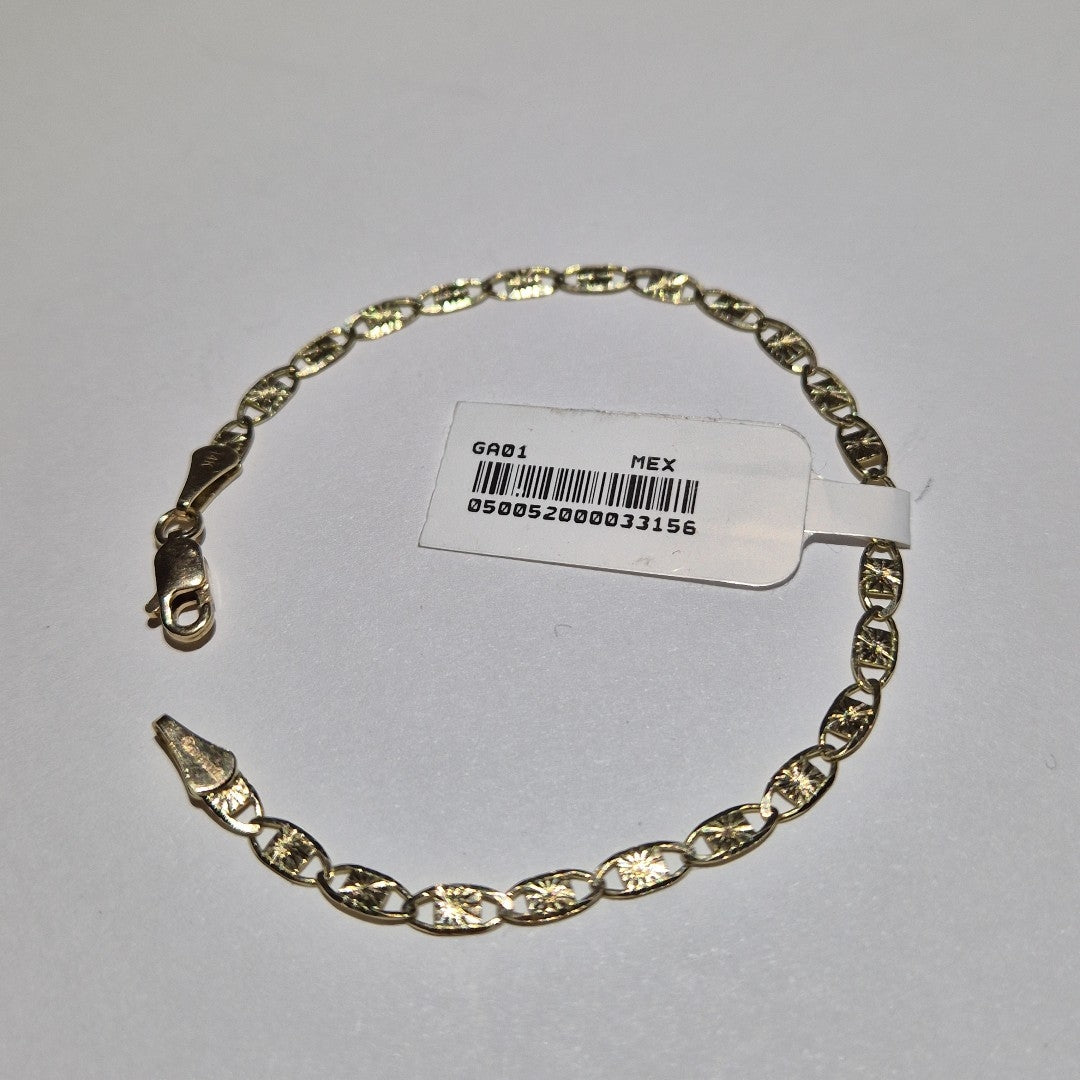 PULSERAS GUCHI ORO 14K 18 CM 2.8 GR (NUEVO)