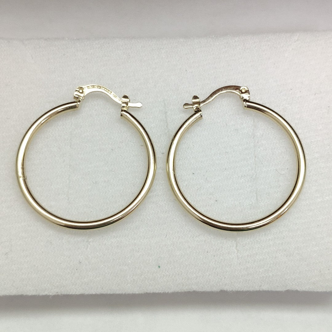 ARETES TEJIDO ARRACADAS LISAS 14K 1.5 GR (NUEVO)