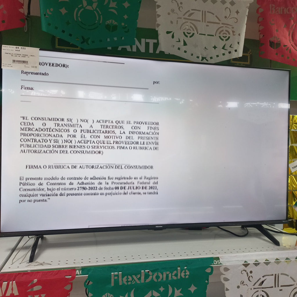 PANTALLA HISENSE 55A6NV (2024) 55" LED 4K (SEMINUEVO)