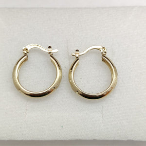 ARETES TEJIDO ARRACADA SATINADA 14K 2.5 GR (NUEVO)