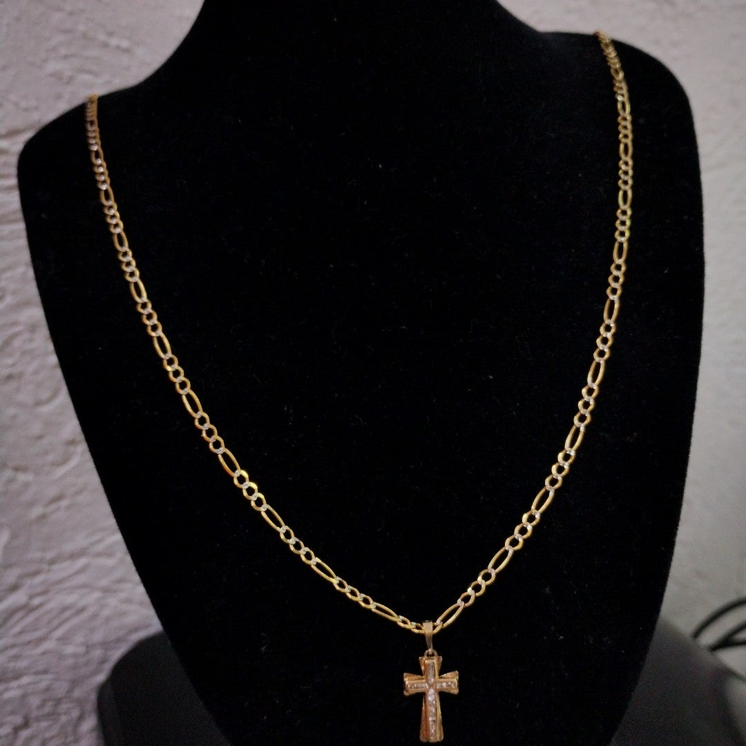 CADENA, CRUCIFIJO ORO 10 K 4.7 GRMS (SEMINUEVO)