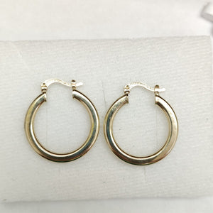 ARETES TEJIDO ARRACADA LISA 14K 2 GR (NUEVO)