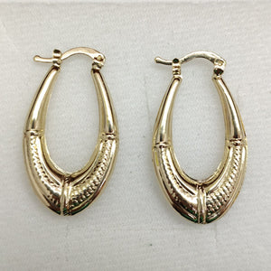 ARETES ARRACADAS ESTRIADAS 14K 2.6 GR (NUEVO)