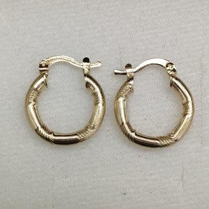 ARETES TEJIDO ARRACADAS CON DISEÑO 14K 2.7 GR (NUEVO)