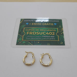 ARETES ARRACADAS COMBINADAS 14K 1.6 GR (NUEVO)