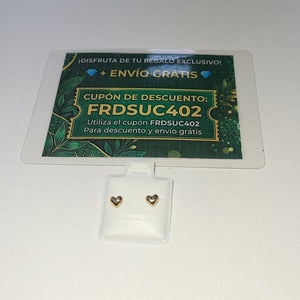 BROQUELES BROQUEL FIG CORAZON LISO 14K 0.1987 GR (NUEVO)