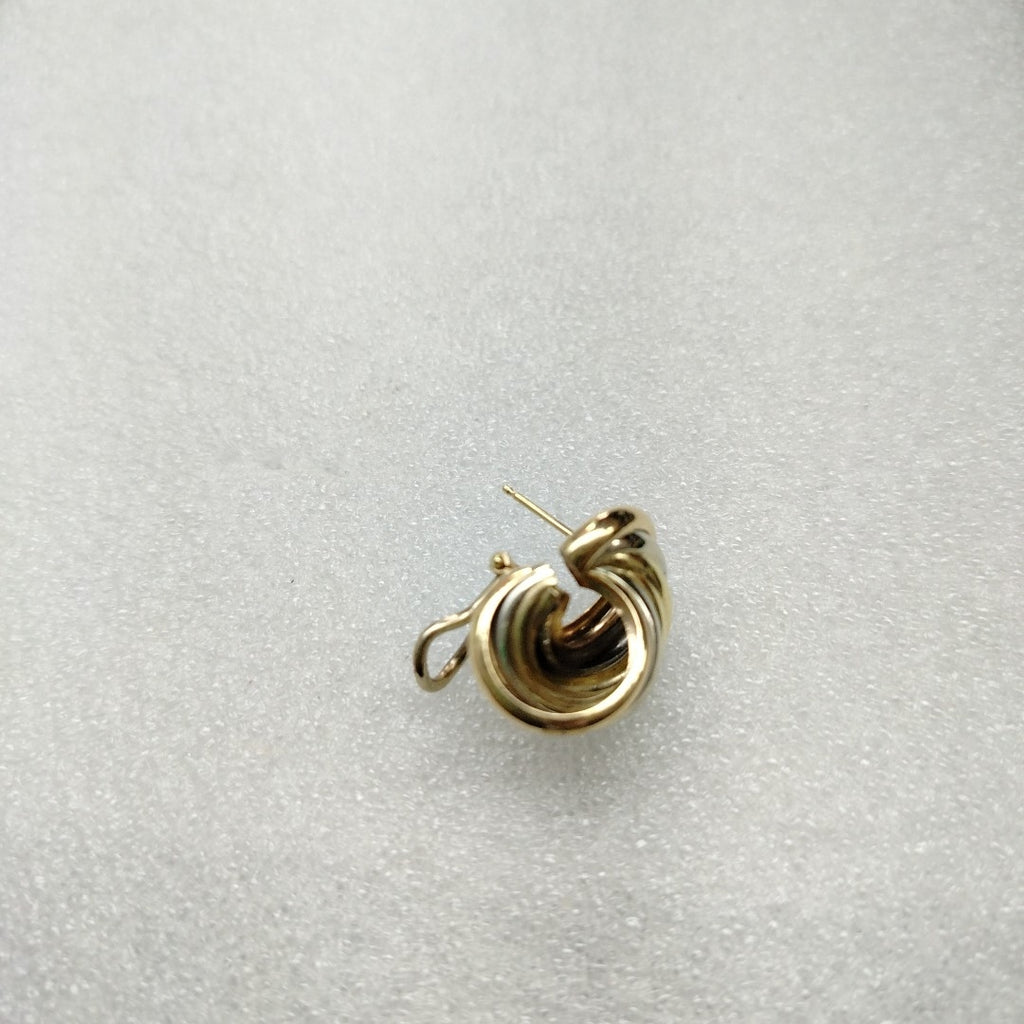 ARETES PAR ORO COMBINADO 10 K 7,80 GRMS (SEMINUEVO)