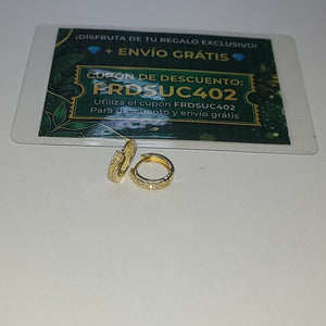 ARETES HUGGIES C CIRCONIA 14K 1.7 GR (NUEVO)