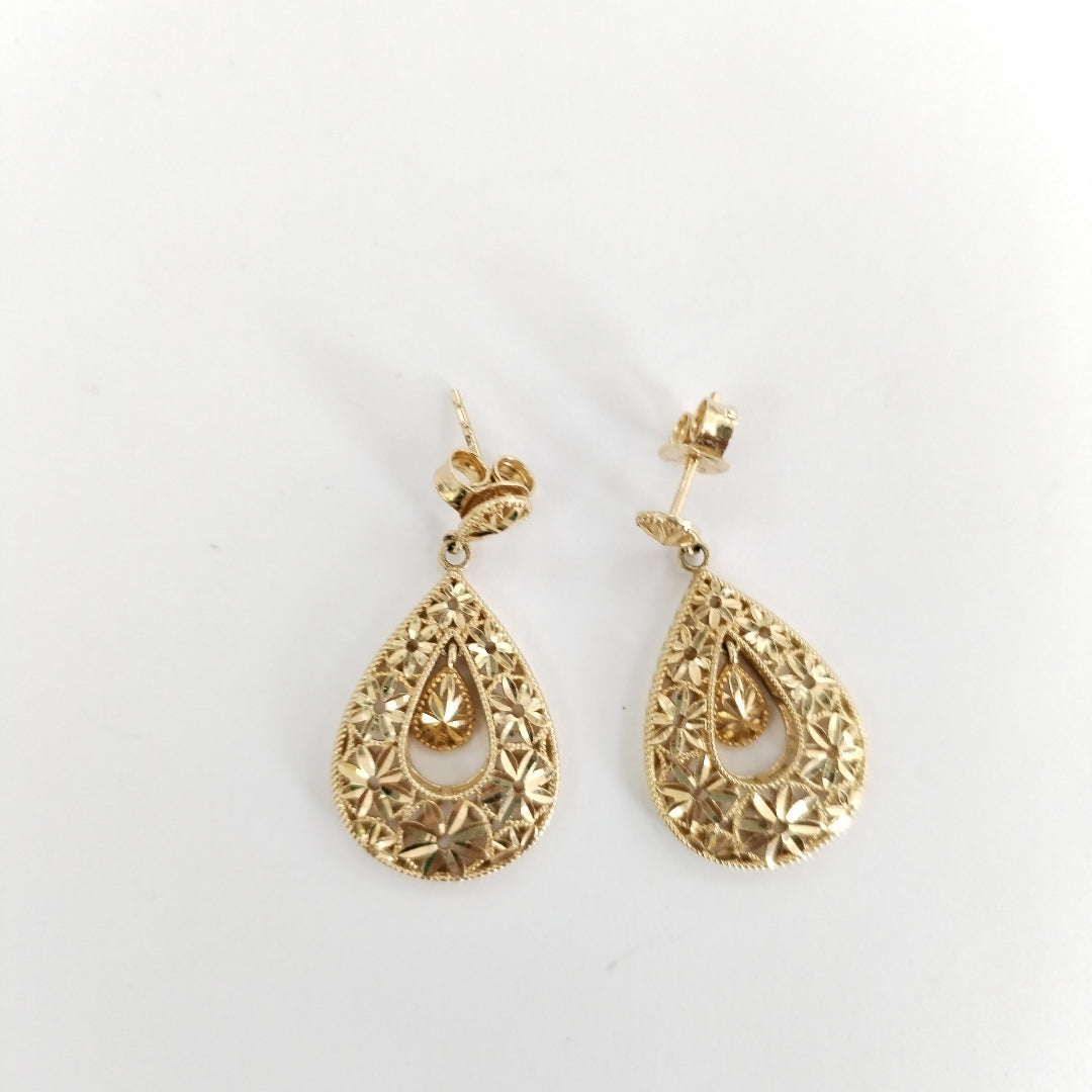 BROQUELES PAR ORO 14 K 4.6 GRMS (SEMINUEVO)