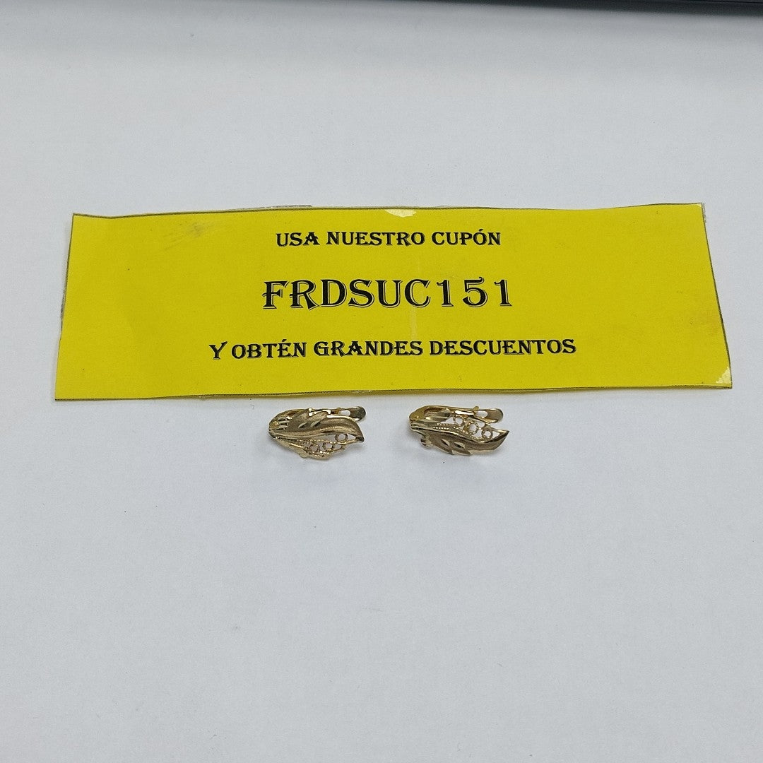 ARETES PAR ORO 14 K 2.2 GRMS (SEMINUEVO)