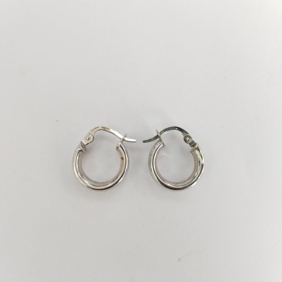 ARRACADAS PAR ORO BLANCO 14 K 1,20 GRMS (SEMINUEVO)