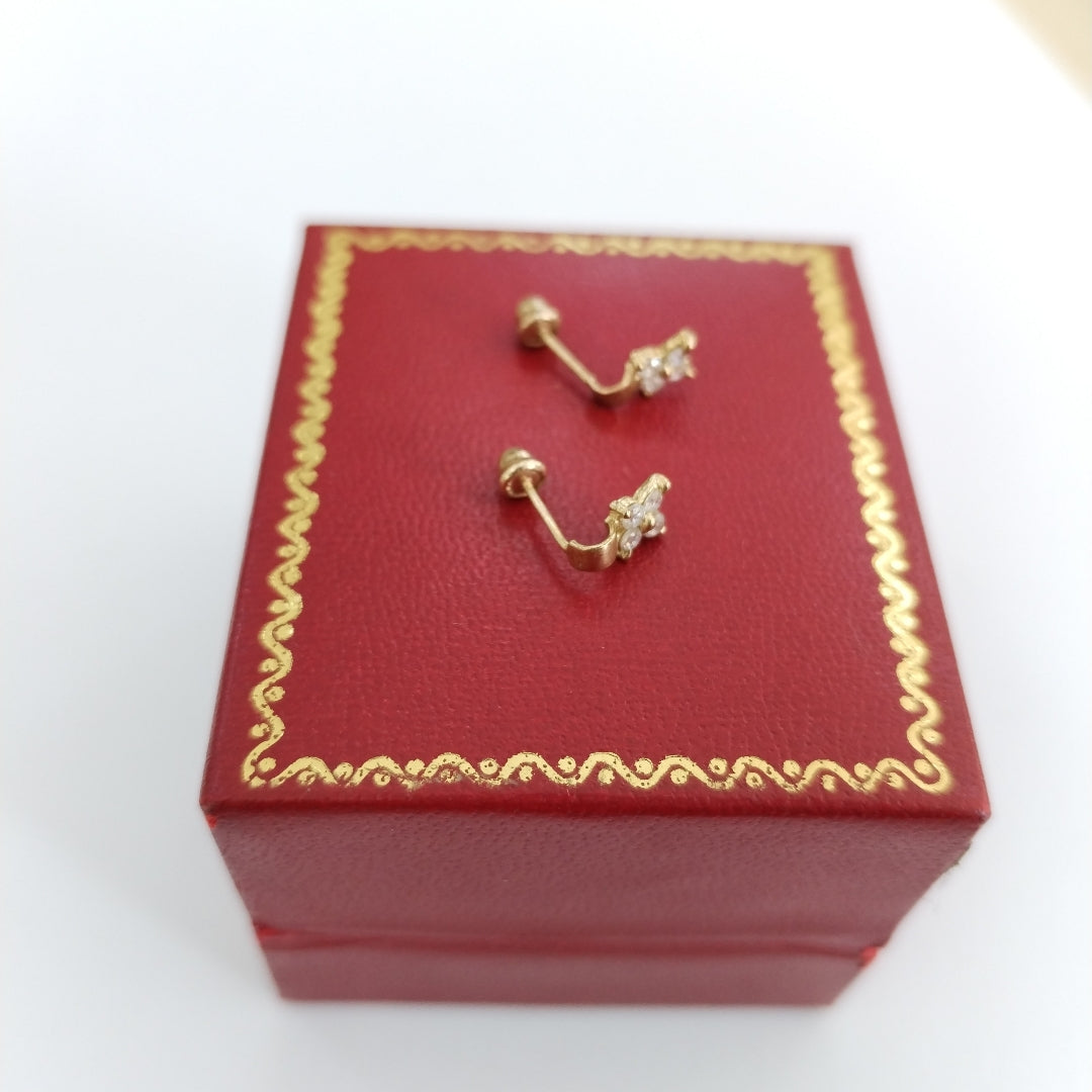 BROQUELES PAR ORO 14 K 0,60 GRMS (SEMINUEVO)