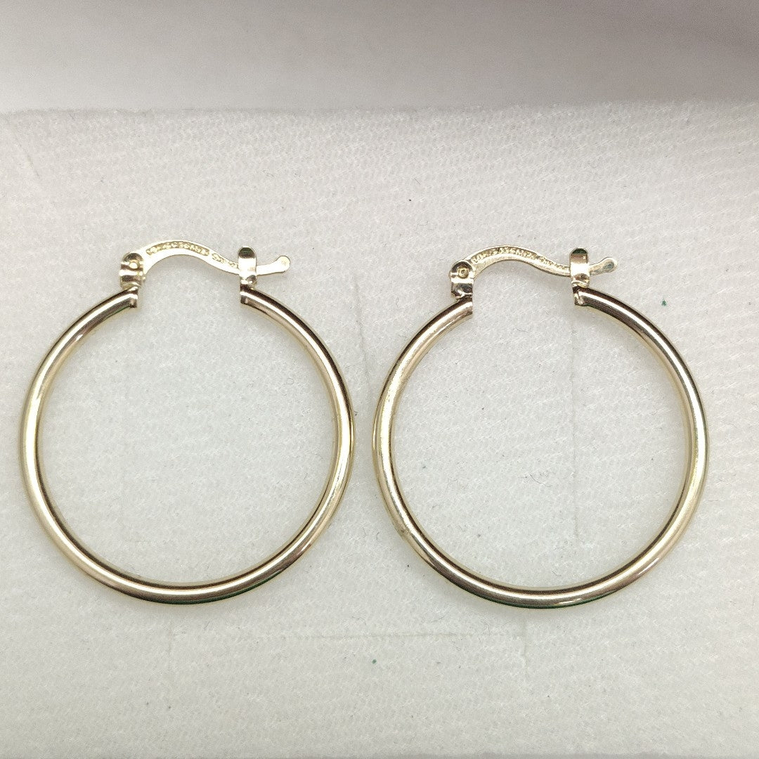 ARETES TEJIDO ARRACADAS LISAS 14K 1.5 GR (NUEVO)