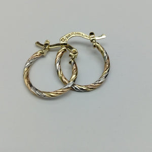 ARETES ARRACADAS COMBINADAS 14K 2.1 GR (NUEVO)
