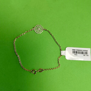 PULSERA TEJIDO ESPECIAL CON MANDALA 14K 18 CM 1.4 GR (NUEVO)