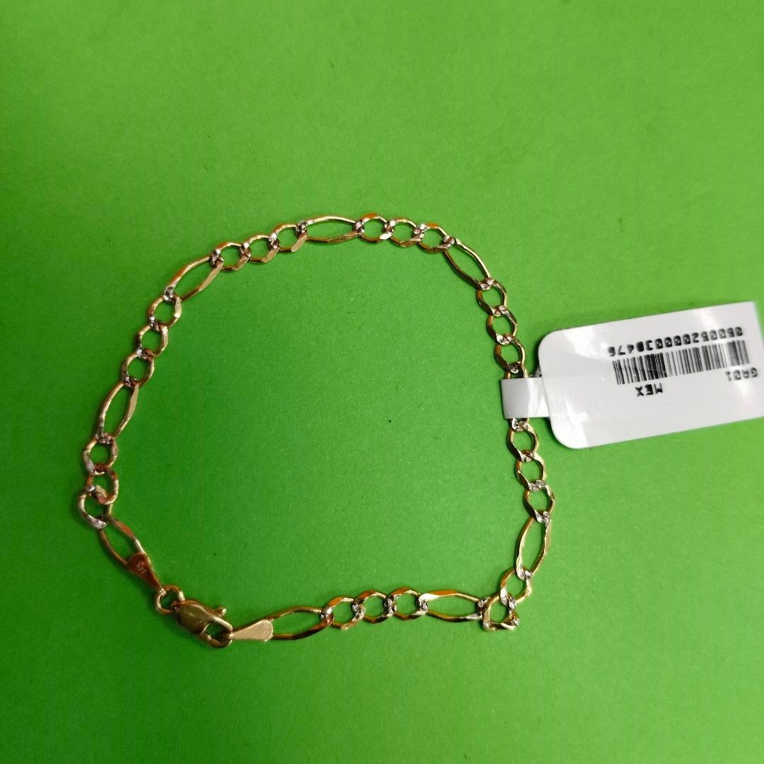 PULSERA 3X1 DIAMANTADA 14K 18 CM 2.7 GR (NUEVO)