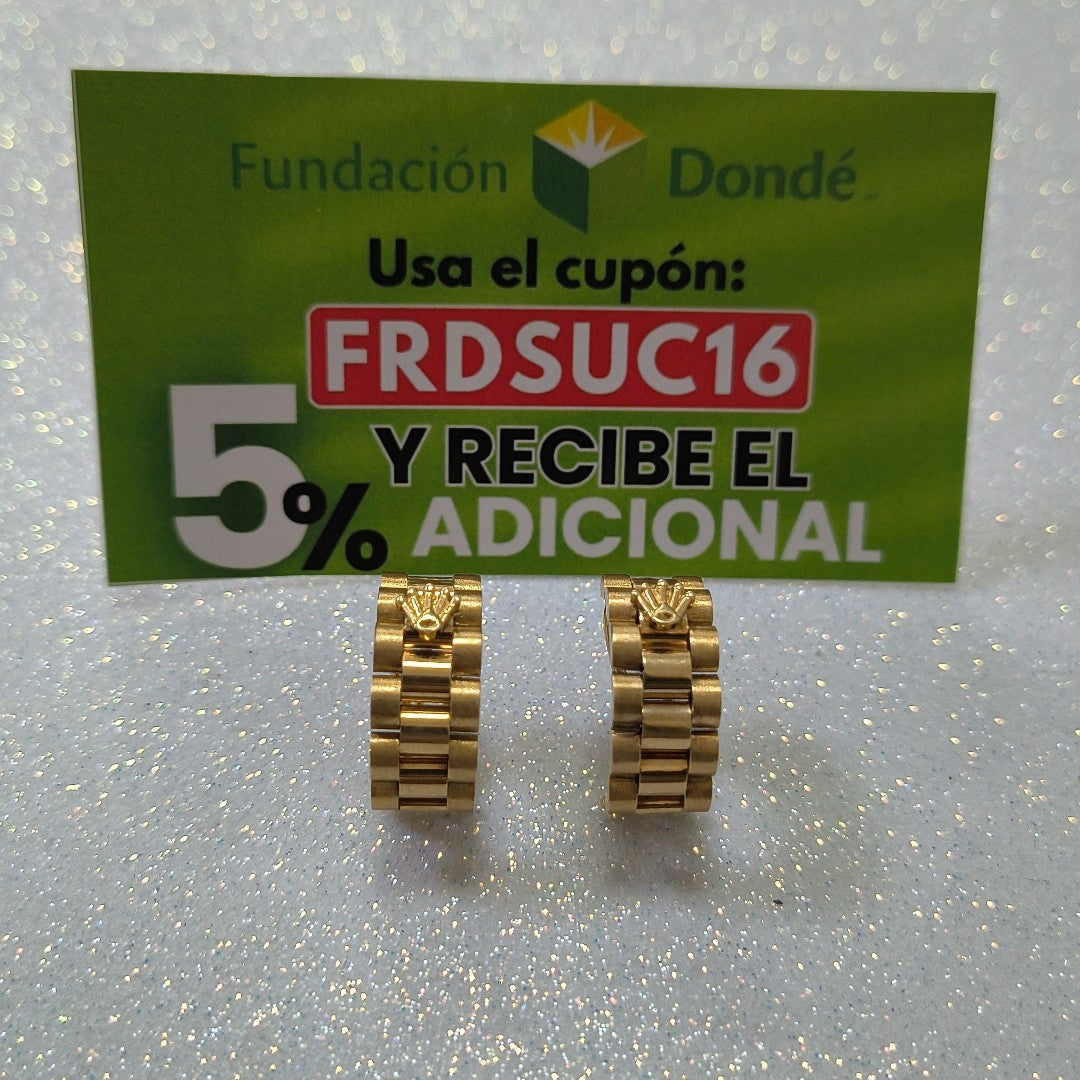 ARETES PAR ORO 14 K 12.4 GRMS (SEMINUEVO)