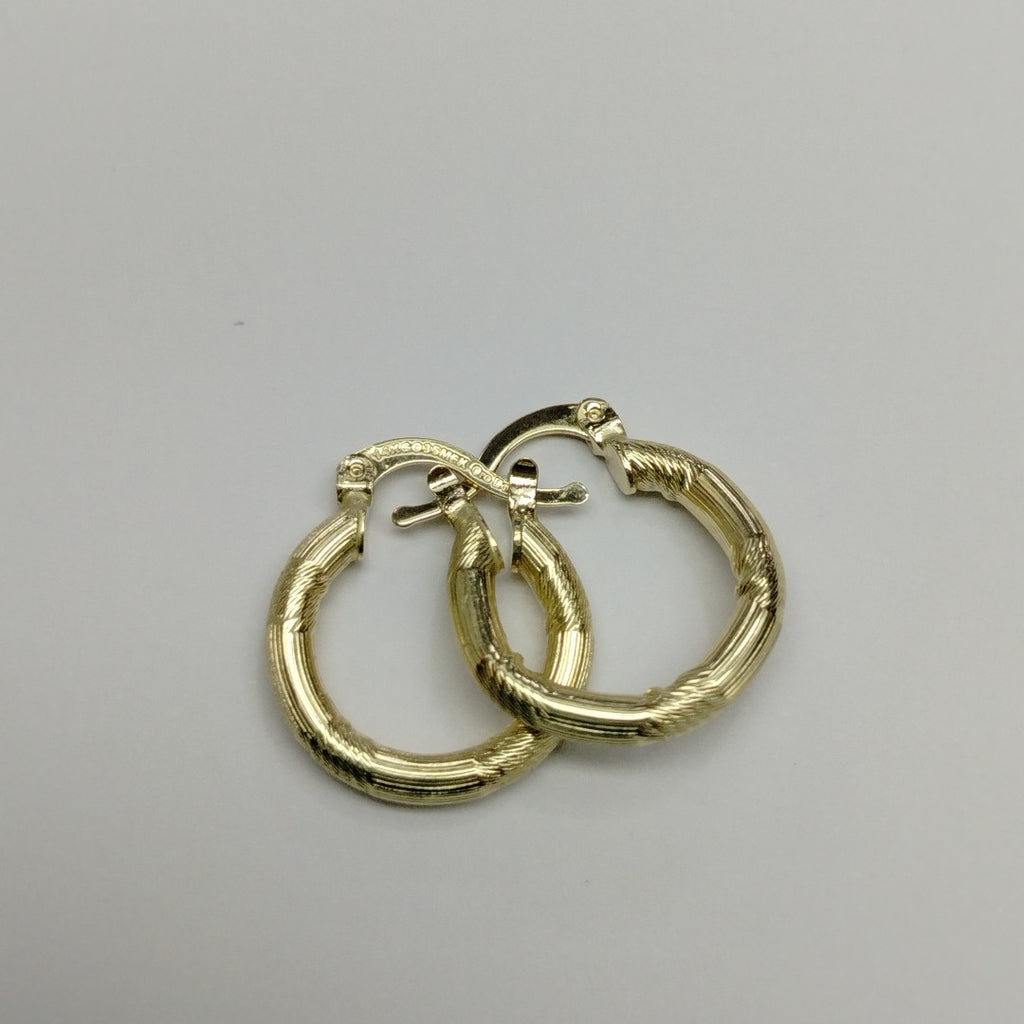 ARETES TEJIDO ARRACADAS CON DISEÑO 14K 2.7 GR (NUEVO)