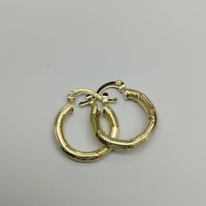 ARETES TEJIDO ARRACADAS CON DISEÑO 14K 2.7 GR (NUEVO)