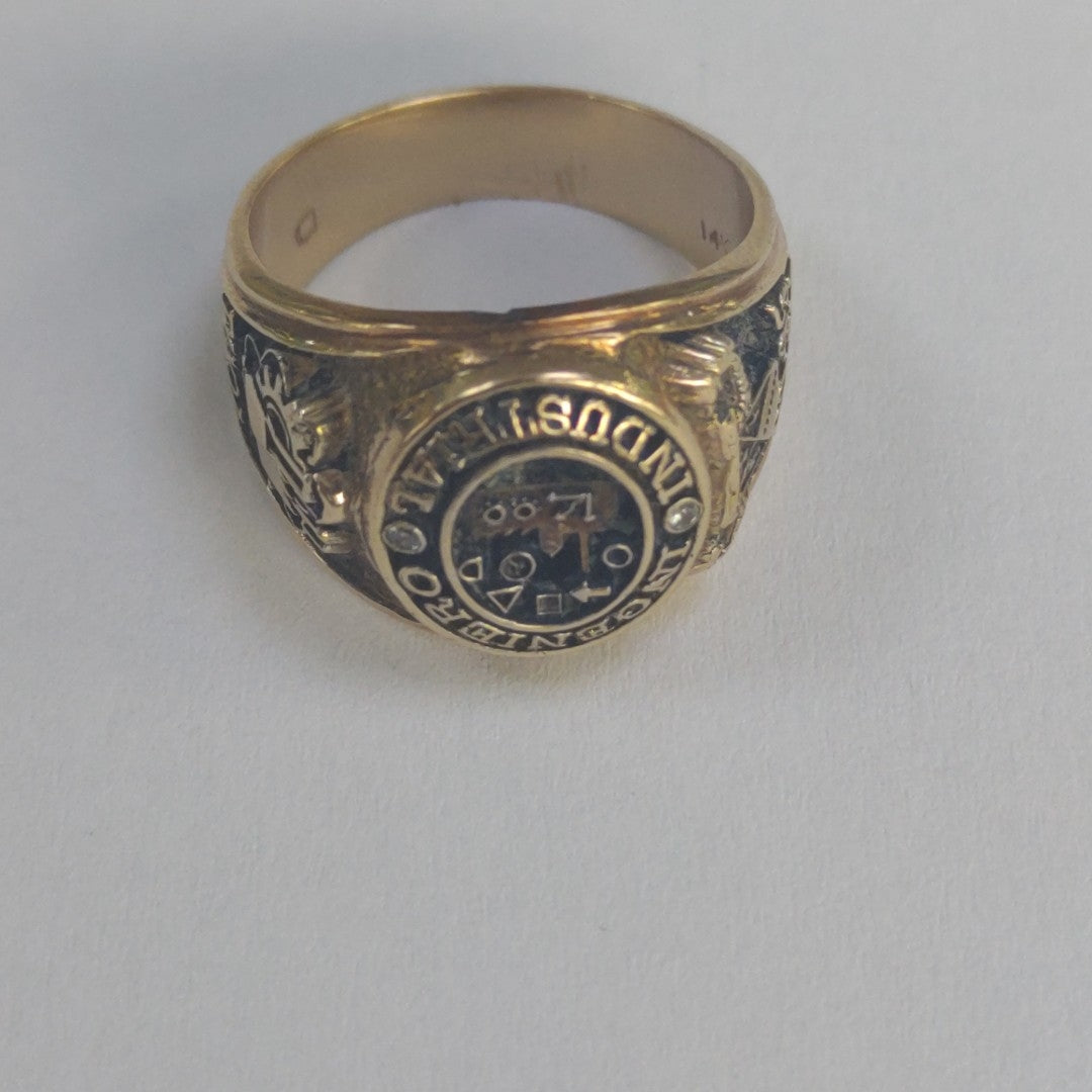 ANILLO DE GRADUACIÓN ORO 10 K 12.1 GRMS (SEMINUEVO)