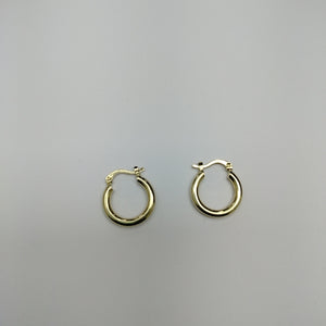 ARETES TEJIDO ARRACADAS LISAS 14K 1.6 GR (NUEVO)